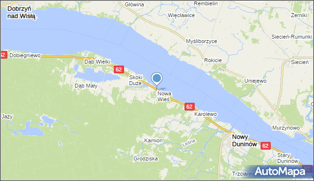 mapa Nowa Wieś, Nowa Wieś gmina Nowy Duninów na mapie Targeo